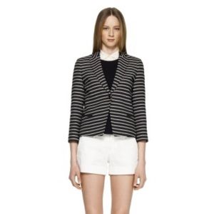 Club Monaco Black and white blazer striped blazer